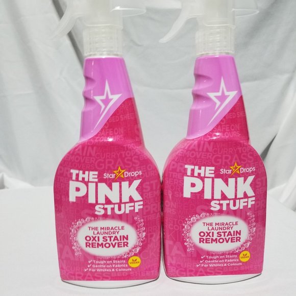 2 The Pink Stuff The Miracle Laundry Oxi Stain Remover Spray Bottles Brand New - Picture 1 of 15